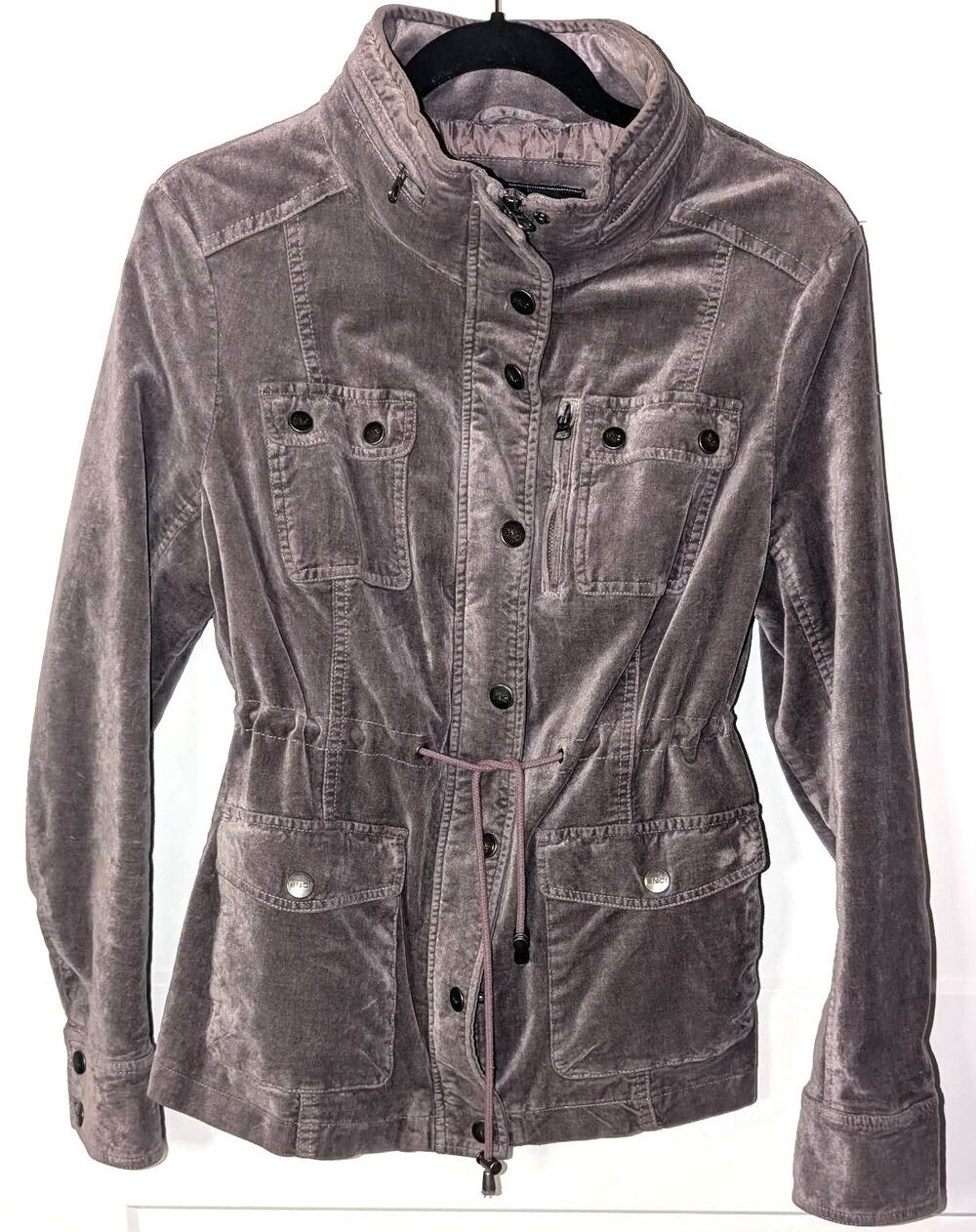 Womens BNCI Blanc Noir Velvet Jacket Size Medium Dusty Lavender